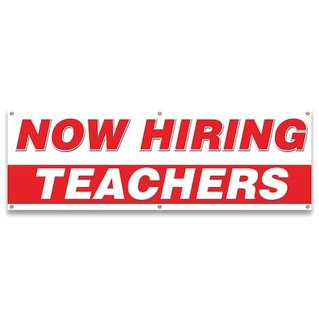 Now Hiring Teachers Banner Apply Inside Accepting Application Single Sided